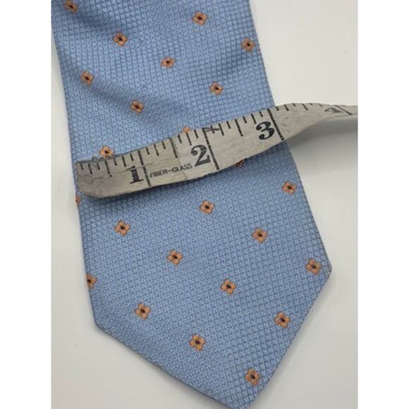 JOHN. W NORDSTROM Men's Light Blue/Orange Floral Silk Tie OS - Picture 7 of 9